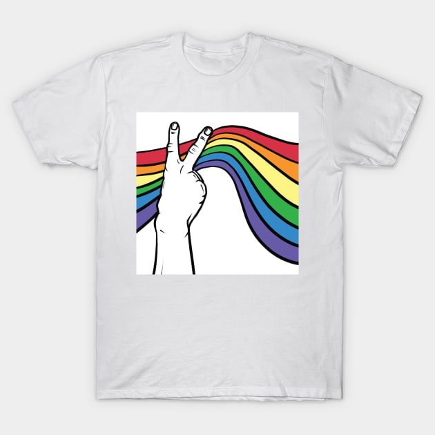 A Wave of Peace and Love T-Shirt by cherdoodles